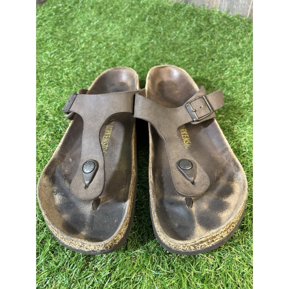 Birkenstock Gizeh Sandals Brown Leather‎ Size 41 EU / Women's 10 / Men's 8